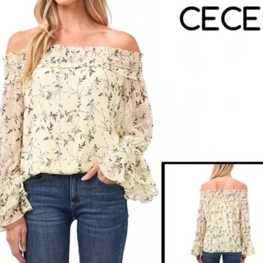 Cece Ruffle Off Shoulder Top